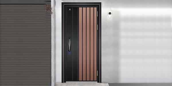 K14 韩式门 黑拉丝+拉丝红古铜